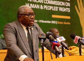 Chairperson of the African Commission on Human and Peoples' Rights Honorable Commissioner Rémy Ngoy Lumbu