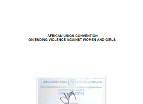 AFRICAN UNION CONVENTION ON ENDING VIOLENCE AGAINST WOMEN AND GIRLS