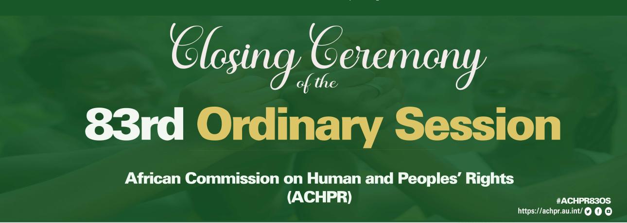 Closing Ceremony Banner 